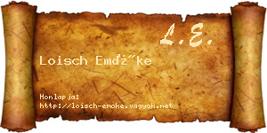 Loisch Emőke névjegykártya